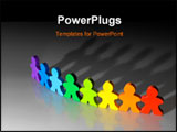 PowerPoint Template - Business concepts illustrated with colorful wooden people - diversity and teamwork.
