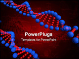 PowerPoint Template - 3d render of dna strand on a black background