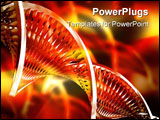 PowerPoint Template - 3d render of dna strands on abstract background