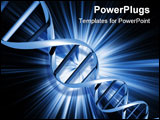 PowerPoint Template - DNA strands on an abstract blue background