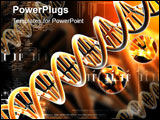 PowerPoint Template - Digital illustration DNA structure in colour background