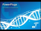 PowerPoint Template - dna with medical sign vector illustration abstract background