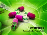 PowerPoint Template - highly rendering of Capsule with dna in abstract background