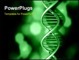 PowerPoint Template - 3D render of DNA strands on abstract background