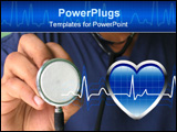 PowerPoint Template - male nurse holding stethoscope