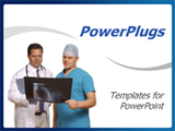 PowerPoint Template - Doctor and surgeon reviewing x-ray in white background