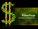 PowerPoint Template - dollar symbol, green plant sprouts with flowers