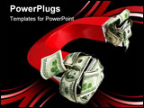 PowerPoint Template - magnet dollar isolated on a white background