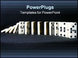 PowerPoint Template - dominoes falling from back