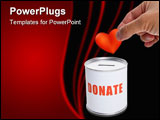 PowerPoint Template - Donation Box and Red Heart Concept of Care and Love