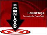 PowerPoint Template - download inside arrow pointing toward red target - download target