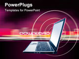 PowerPoint Template - a high impact photo of a computer notebook laptop