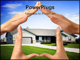 PowerPoint Template - A dream home with a two car garage and a great big yard for the children.