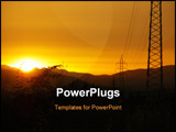 PowerPoint Template - an nightfall in metropolitan area near to town