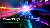 PowerPoint Template - ynamic interplay of attractive forms on the subject of modern technologies communications energy mo