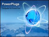 PowerPoint Template - drawing of beautiful earth on the world map background