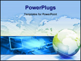 PowerPoint Template - Planet earth and technology background with computer objects