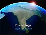 PowerPoint Template - India and parts of Asia as seen from space