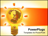 PowerPoint Template - save the planet illustrated lamp first design