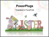 PowerPoint Template - A colorful Easter sign isolated over a white background
