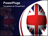 PowerPoint Template - an illustration of an easter egg witha uk flag wrapper