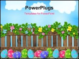 PowerPoint Template - Colourful Easter eggs hidden in grass on a sunny day