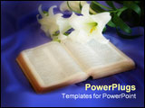 PowerPoint Template - easter lily and bible photographed in a studio