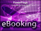 PowerPoint Template - Online travel illustration of electronic booking reservation