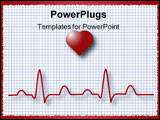 PowerPoint Template - symbolic representation of an ecg ekg