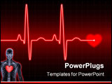 PowerPoint Template - illustration of an electrocardiogram (ecg)