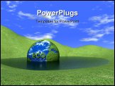 PowerPoint Template - eco globe ina green osasis- 3d rendering