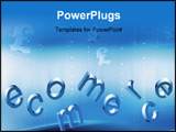 PowerPoint Template - this is a conceptual blue illustration about ecommerce