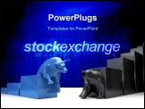PowerPoint Template - Bull & Bear Economic Trends Converge
