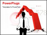PowerPoint Template - Vector illustration the economic crisis business finance banks