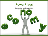 PowerPoint Template - A man is lifting up the word NO to show his frustration of economy recession 3d illustration