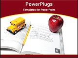 PowerPoint Template - toy car and apple on a book