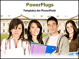 PowerPoint Template - college student in campus