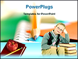 PowerPoint Template - a young boy with books