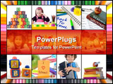 PowerPoint Template - colored pencils photo on the white background