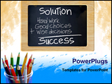 PowerPoint Template - Chalkboard with writing and colored pencil