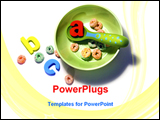 PowerPoint Template - letters in side a cereal bowl to suggest early education for babies and children