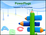 PowerPoint Template - pencils referent for educational guidelines
