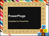 PowerPoint Template - a child style chalk board with colored pencils