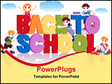 PowerPoint Template - An Illustration of a Back to School against white background