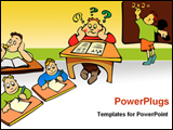 PowerPoint Template - Set of education related pictures studying