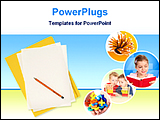 PowerPoint Template - students with educational kits