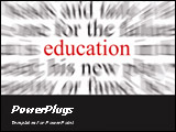 PowerPoint Template - Blurred text with a focus on education