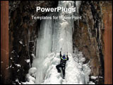 PowerPoint Template - ice climbing haylite canyon, montana