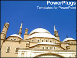 PowerPoint Template - Architectural view of white building in Egypt.