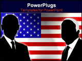 PowerPoint Template - the two candidates of the US election